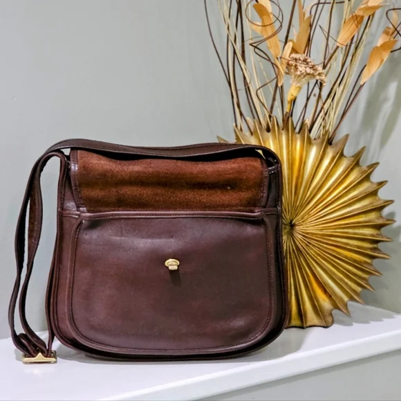 Vintage Coach Taft Crossbody / Shoulder Bag Purse # 9980 (Mahogany) - Picture 7 of 13